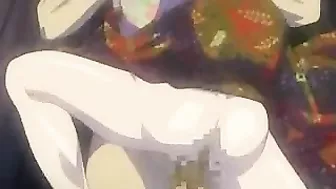 Japanese Hentai Babe Gets Wet Pussy Shoved and Hard Fucked in Bondage