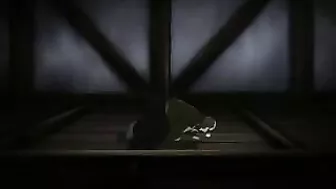 Japanese Hentai Babe Gets Wet Pussy Shoved and Hard Fucked in Bondage