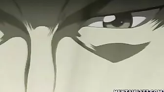 Japanese Hentai Babe Gets Wet Pussy Shoved and Hard Fucked in Bondage