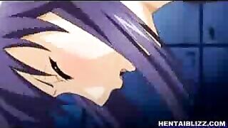 Bound and Double-Penetrated Hentai Coed's Wild Ride