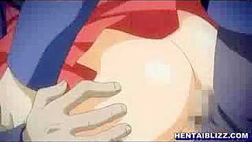 Bound and Double-Penetrated Hentai Coed's Wild Ride