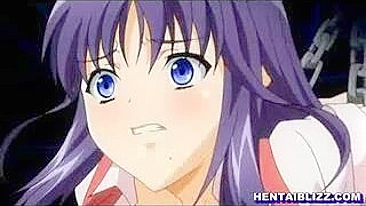 Bound and Double-Penetrated Hentai Coed's Wild Ride