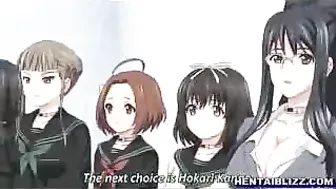 Bound and Gagged Hentai Coed Gets Blowjob