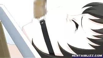 Bound and Gagged Hentai Coed Gets Blowjob