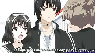 Bound and Gagged Hentai Coed Gets Blowjob