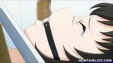 Bound and Gagged Hentai Coed Gets Blowjob