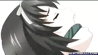 Bound and Gagged Hentai Coed with Muzzle Poking and Cumshots