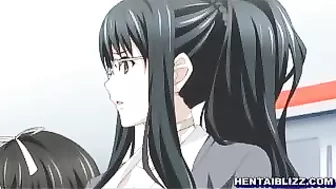 Bound and Gagged Hentai Coed with Muzzle Poking and Cumshots