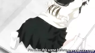 Bound and Gagged Hentai Coed with Muzzle Poking and Cumshots