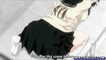 Bound and Gagged Hentai Coed with Muzzle Poking and Cumshots