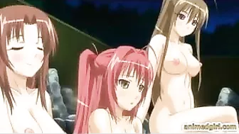 Busty Hentai Beauties Ride Hard on Dick!