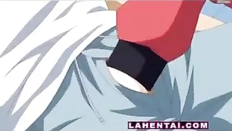 Slumbering Anime Teen Gives Hand Job