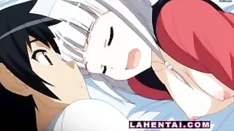 Slumbering Anime Teen Gives Hand Job