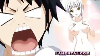 Slumbering Anime Teen Gives Hand Job