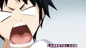 Slumbering Anime Teen Gives Hand Job