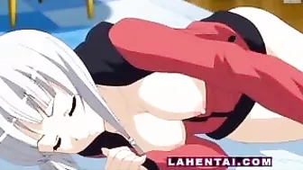 Slumbering Anime Teen Gives Hand Job