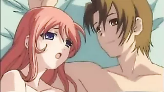 Shemale hentai receives mind-blowing oral sex and explosive cumshot