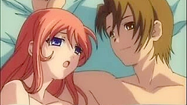 Shemale hentai receives mind-blowing oral sex and explosive cumshot