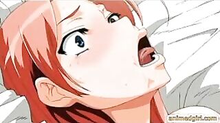 Horny Pregnant Hentai Babe with Big Tits Gets Fucked!