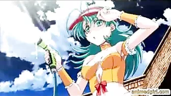 Hentai Hero Fucks Shemale and Girl in Mind-Blowing Threesome