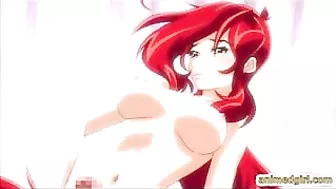 Hentai Hero Fucks Shemale and Girl in Mind-Blowing Threesome