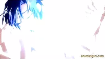 Hentai Hero Fucks Shemale and Girl in Mind-Blowing Threesome