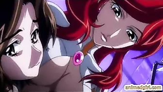 Hentai Hero Fucks Shemale and Girl in Mind-Blowing Threesome