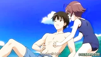 Hentai Beach Fun - Swimsuit Oral Sex and Riding