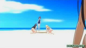 Hentai Beach Fun - Swimsuit Oral Sex and Riding