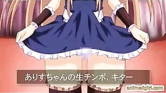 Hentai Maid Masturbates with Toy while Dressed in Shemale Attire