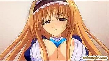 Hentai Maid Masturbates with Toy while Dressed in Shemale Attire