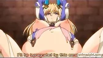 Busty Anime Princess Gets Pregnant from Chain Play