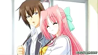 Japanese Schoolgirl with Big Tits Gets Wet and Wild in Hentai Porn