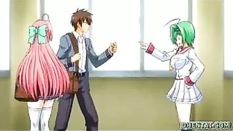 Japanese Schoolgirl with Big Tits Gets Wet and Wild in Hentai Porn