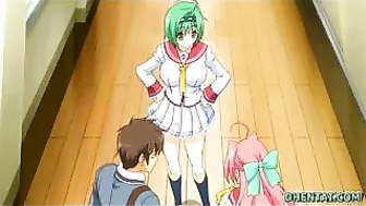 Japanese Schoolgirl with Big Tits Gets Wet and Wild in Hentai Porn