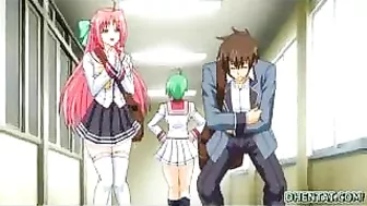 Japanese Schoolgirl with Big Tits Gets Wet and Wild in Hentai Porn