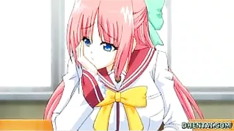 Japanese Schoolgirl with Big Tits Gets Wet and Wild in Hentai Porn