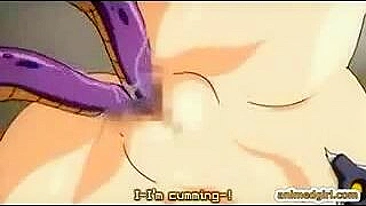 Monstrous Drilling - Hentai Porn Video Features a Sexy Monster and a Naughty drill