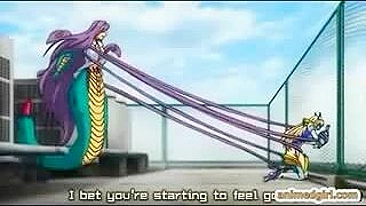 Monstrous Drilling - Hentai Porn Video Features a Sexy Monster and a Naughty drill