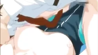 Hentai Babe Rides Cock in Swimsuit