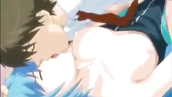 Hentai Babe Rides Cock in Swimsuit