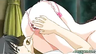 Hentai coed dildoed wetpussy in intense oral action