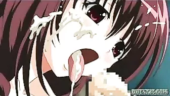 Hentai coed dildoed wetpussy in intense oral action