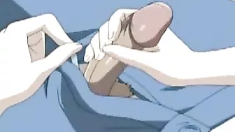 Hentai Couple's Steamy Threesome Sex