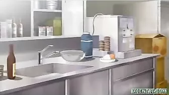 Juicy Busty Maid Grinds Boobs in Hentai Fantasy