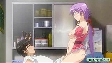 Juicy Busty Maid Grinds Boobs in Hentai Fantasy
