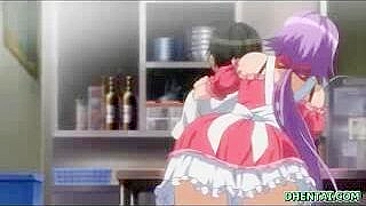 Juicy Busty Maid Grinds Boobs in Hentai Fantasy