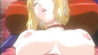 Huge Boobed Busty Hentai Goddess Sucks and Fucks