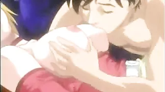 Huge Boobed Busty Hentai Goddess Sucks and Fucks