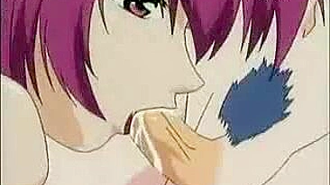Shemale Anime's Hot Dick Sucking Action in Hentai Video